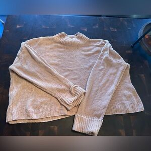 Pink Lily Soft Cream Turtleneck Sweater